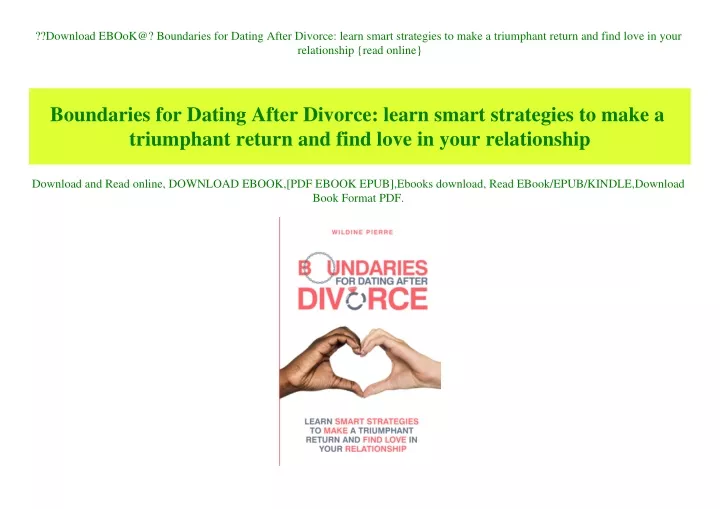 download ebook@ boundaries for dating after