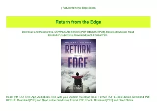 ^DOWNLOAD-PDF) Return from the Edge ebook