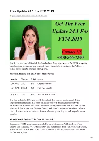 Free Update 241 For FTM 2019 - Genealogist Help