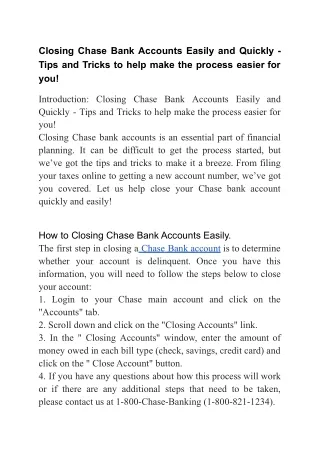 How can I close a Chase Bank account_