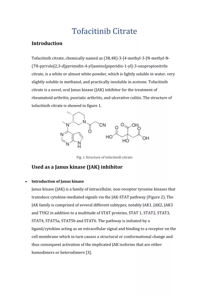 tofacitinib citrate