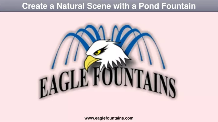 create a natural scene with a pond fountain