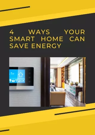 Ways Your Smart Home Can Save Energy