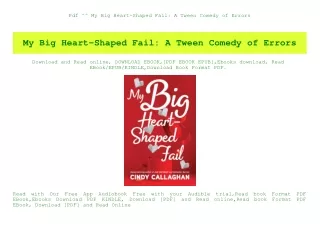 pdf my big heart shaped fail a tween comedy