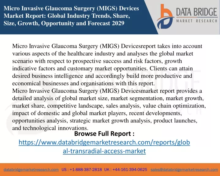 micro invasive glaucoma surgery migs devices