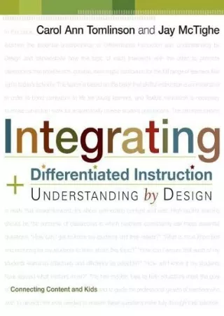 eBOOK  Integrating Differentiated Instruction  Understanding by Design