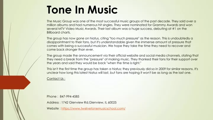 tone in music