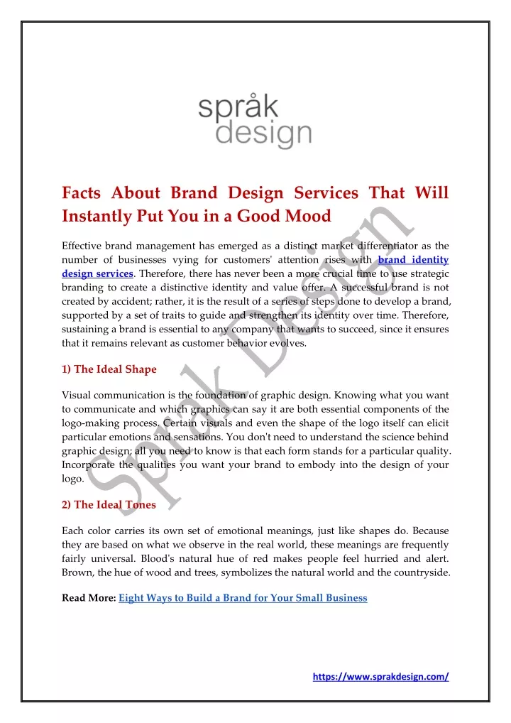 facts about brand design services that will