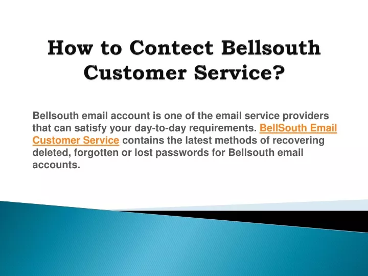 how to contect bellsouth customer service