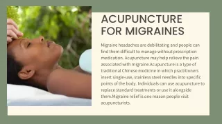 Role of Acupuncture  in the various treatments