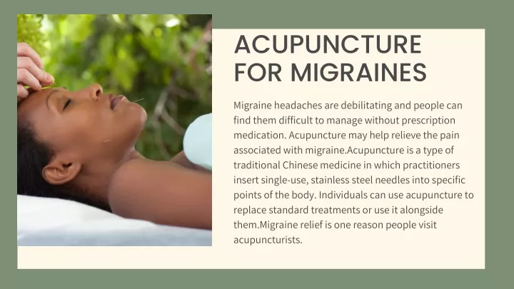 acupuncture for migraines