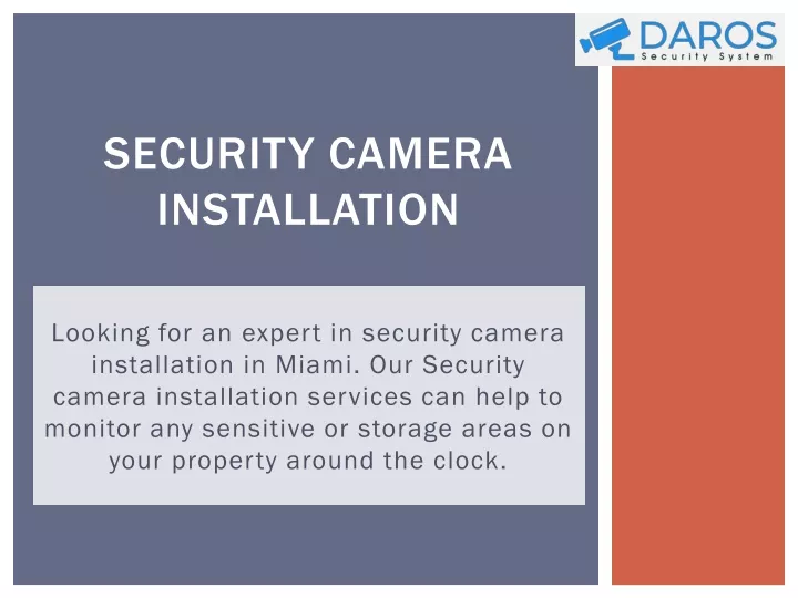 security camera installation