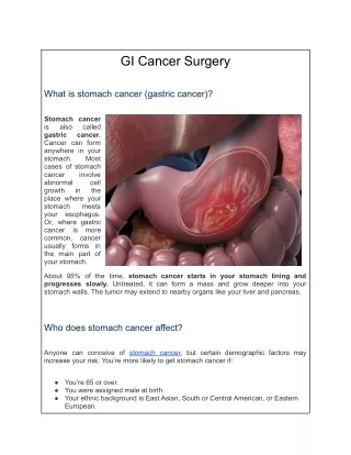 Best GI Cancer Surgery in Hyderabad - Dr. N. Subrahmaneswara Babu