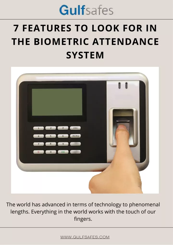 7 features to look for in the biometric