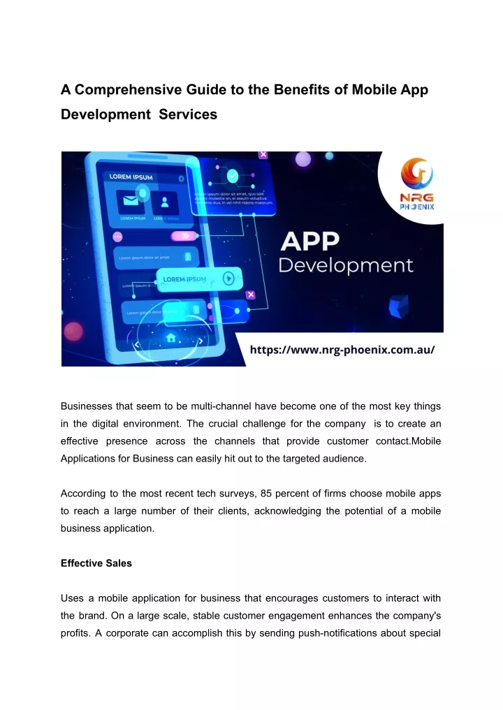 PPT - Benefits of Mobile App Development Services PowerPoint ...