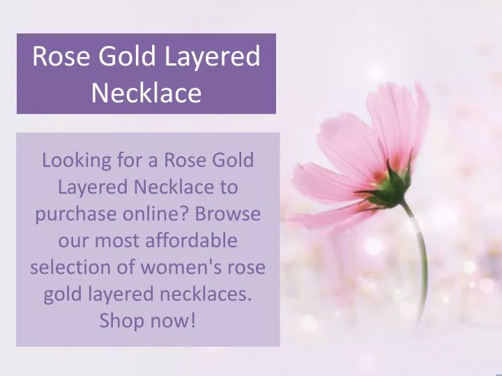 rose gold layered necklace