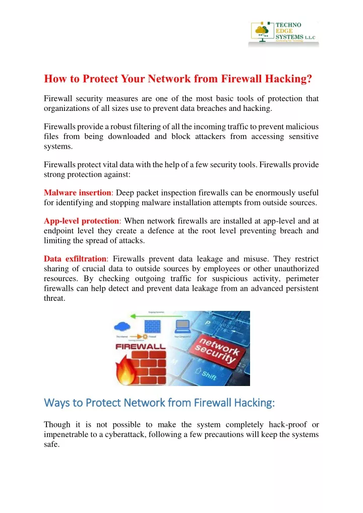 how to protect your network from firewall hacking