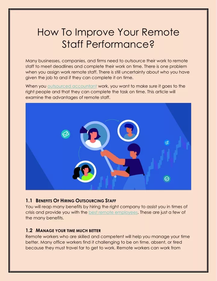 how to improve your remote staff performance