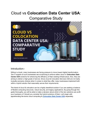 cloud vs colocation data center usa comparative
