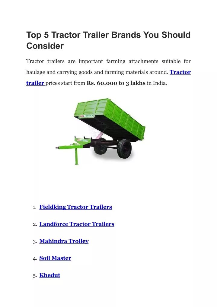 top 5 tractor trailer brands you should consider