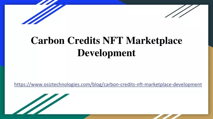 carbon credits nft marketplace development