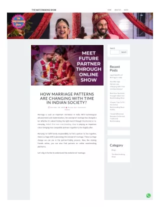 How Marriage Patterns Are Changing With Time in Indian Socity