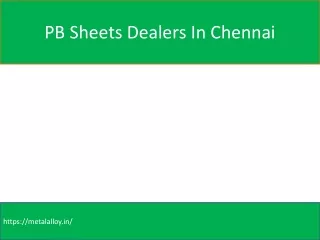 pb sheets dealers in chennai
