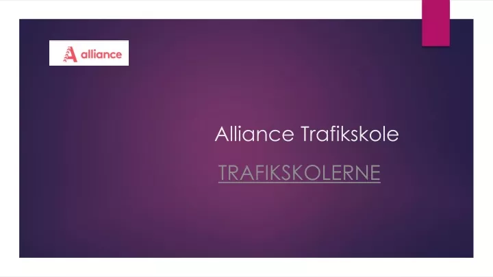 alliance trafikskole