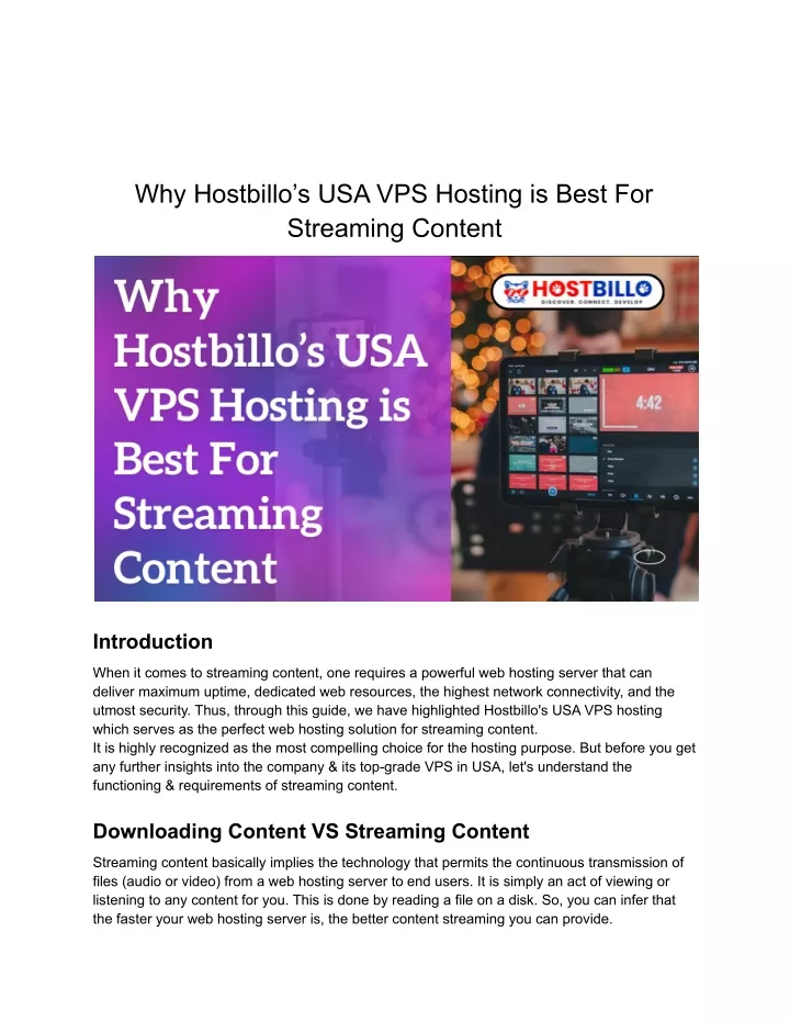 why hostbillo s usa vps hosting is best