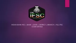 indian bank ifsc bank state district branch full ifsc code details