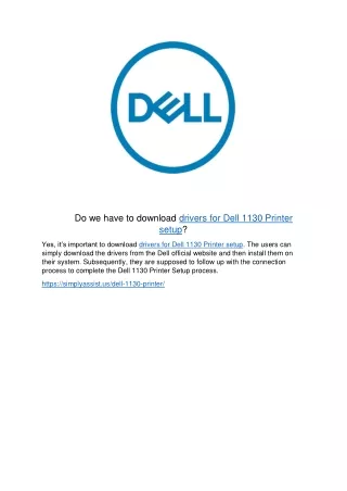 do we have to download drivers for dell 1130
