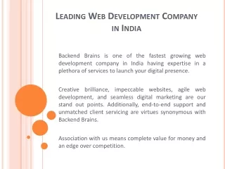 Top Web Development Company