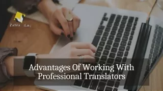 Advantages Of Working With Professional Translators