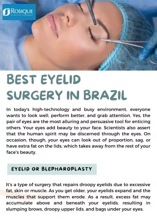 Best Eyelid Surgery in Brazil |Rosique Plastic Surgery