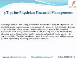 5 tips for physician financial management