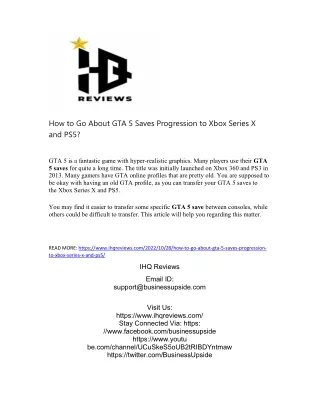 how to go about gta 5 saves progression to xbox
