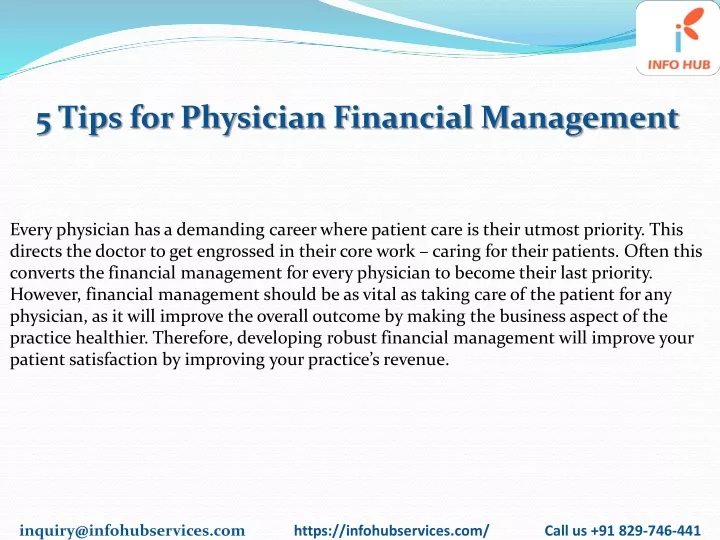 5 tips for physician financial management