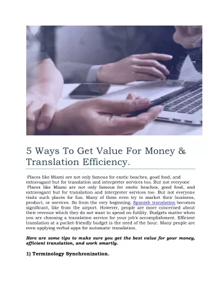 5 Ways To Get Value For Money