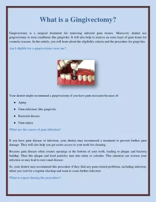 What is a Gingivectomy