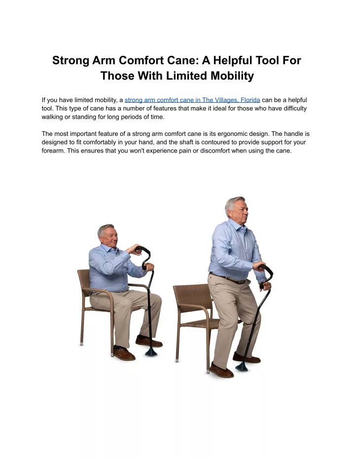 strong arm comfort cane a helpful tool for those