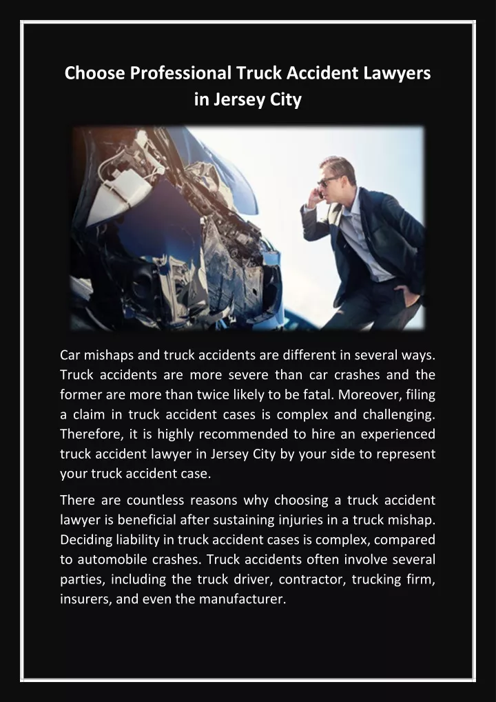 choose professional truck accident lawyers