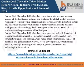 canine oral chewable tablet market report global