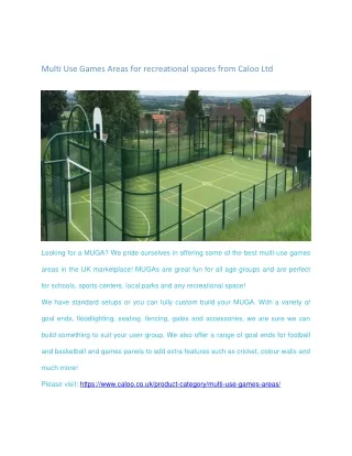multi use games areas for recreational spaces