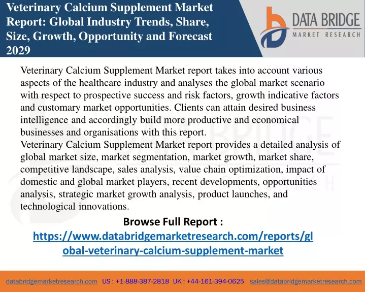 veterinary calcium supplement market report