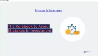 Mistakes in Investments
