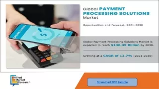 Payment Processing Solutions Market is projected to reach $146.45 billion by 203