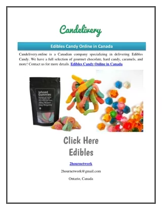 Edibles Candy Online in Canada  Candelivery.online