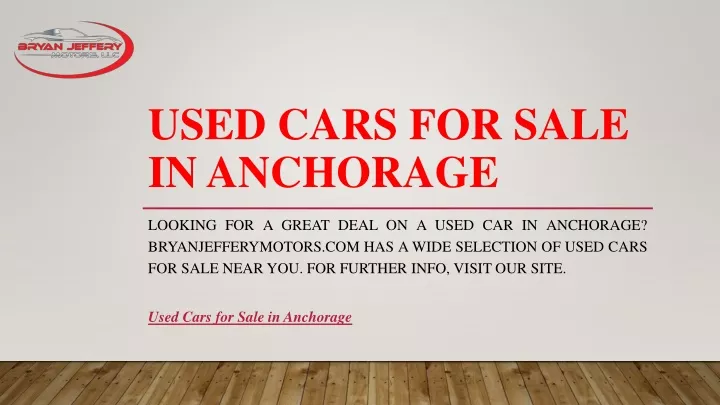 used cars for sale in anchorage