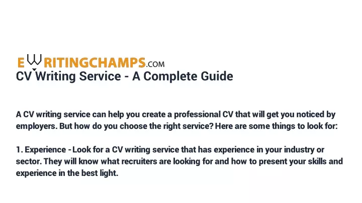 cv writing service a complete guide