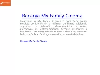 Recarga My Family Cinema  Myfamilycinema.app